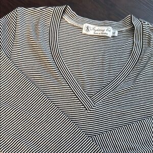 NWOT Fighting Eel Ribbed Striped V-Neck Dress XS